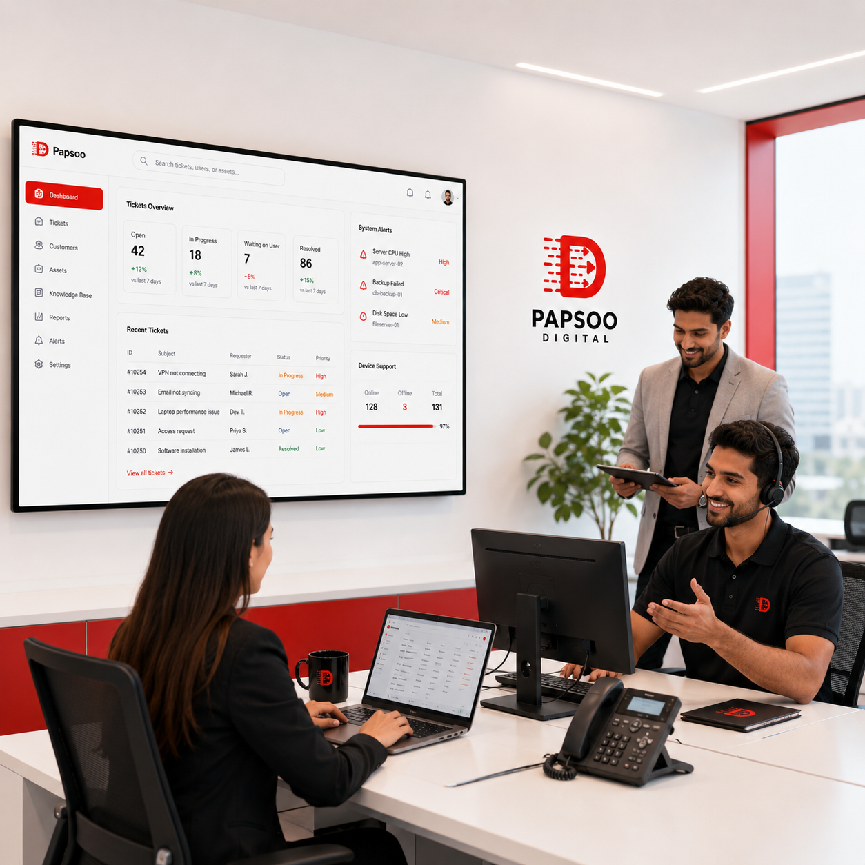 IT help desk and managed service support