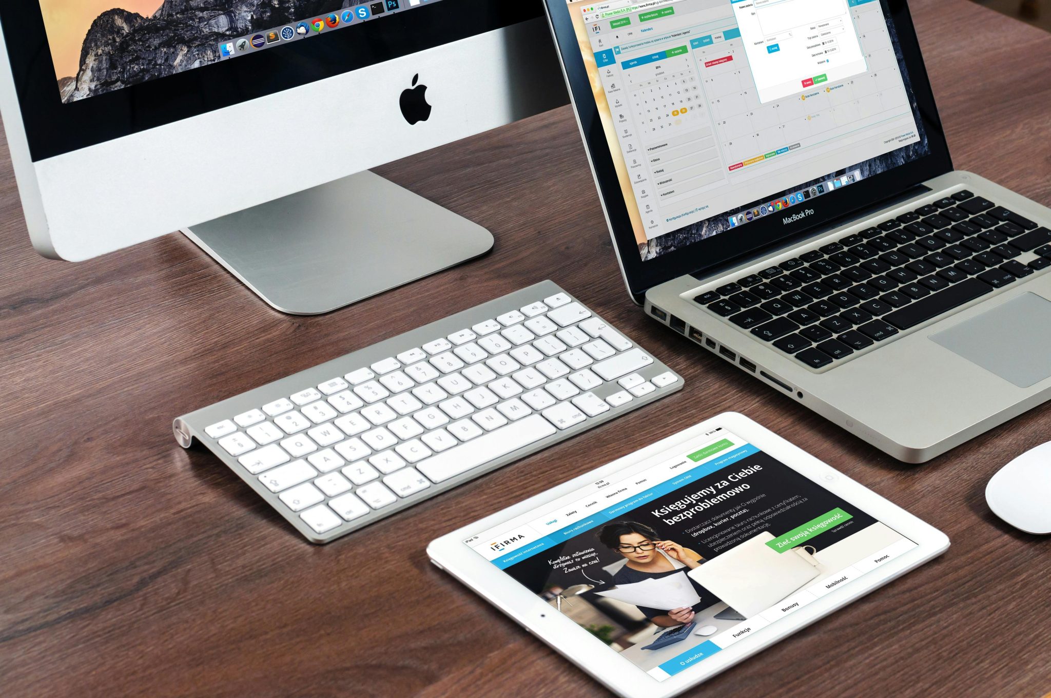 Website design and development workspace